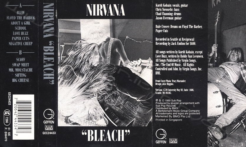 Camiseta 'Bleach - Nirvana' - Álbum - Música Projeto Fan Service