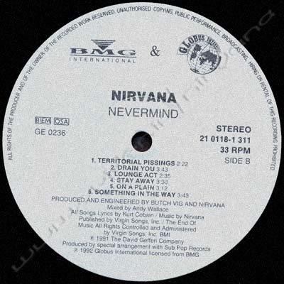 NEVERMIND - CZECH REPUBLIC - vinyls